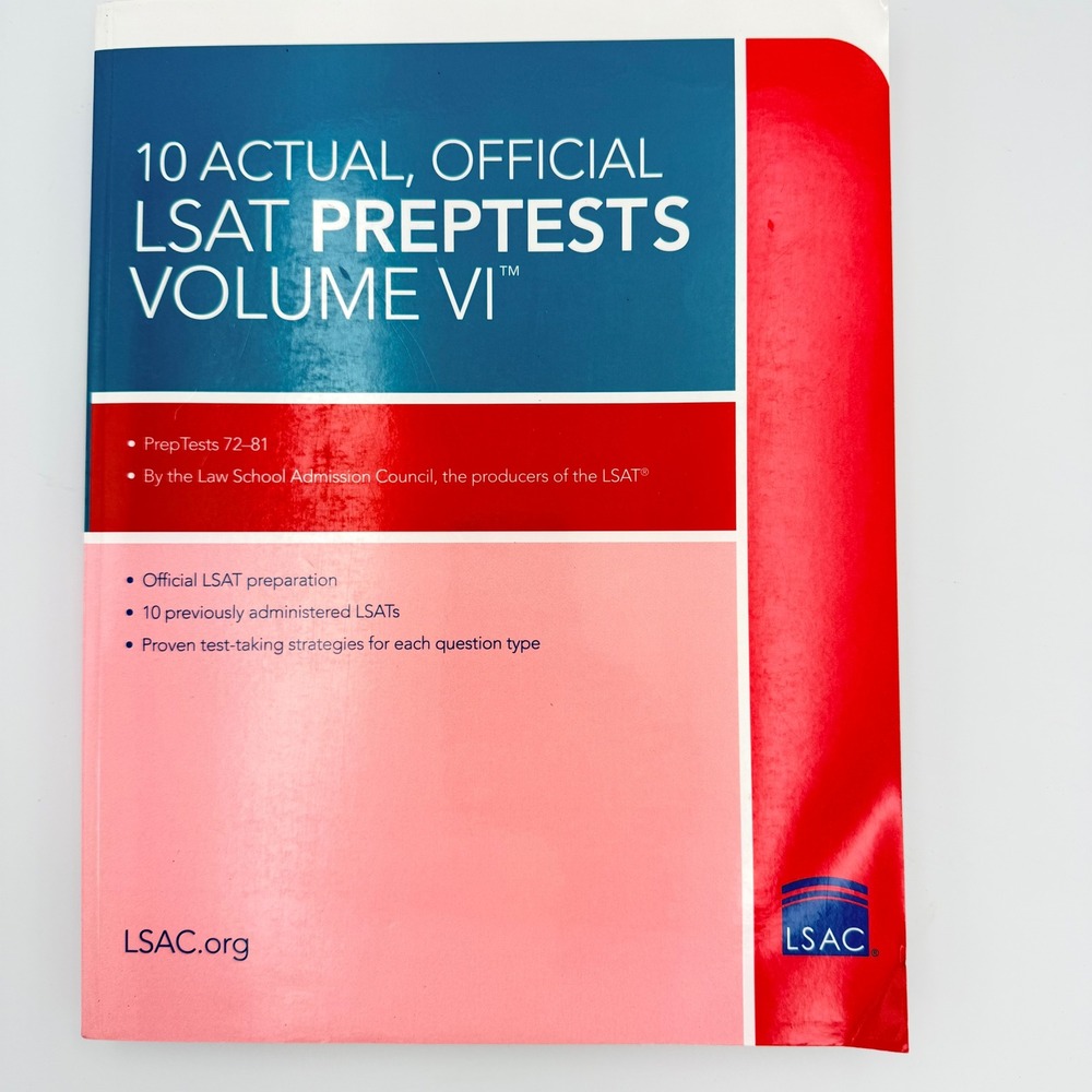 10 Actual Official LSAT PrepTests Volume VI Tests 72-81 LSAC Study Guide 2022